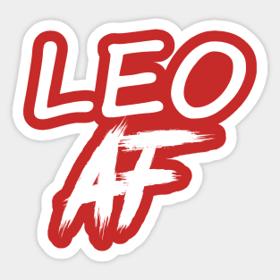 LEO AF WHITE Sticker